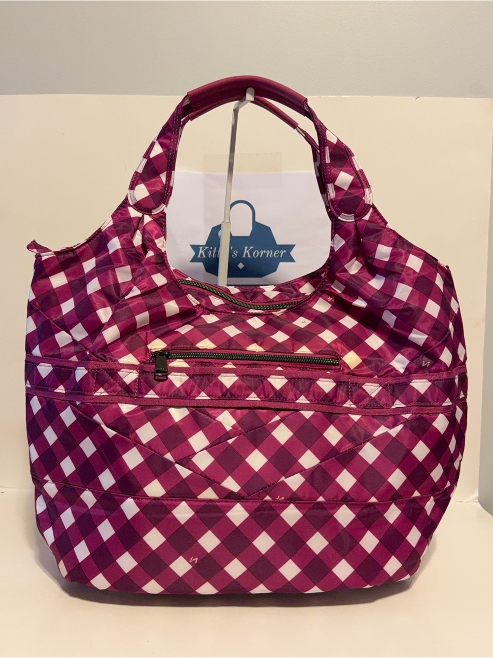 NWOT Lug Gondula SE Tote Gingham Berry (Pink/Magenta) Color